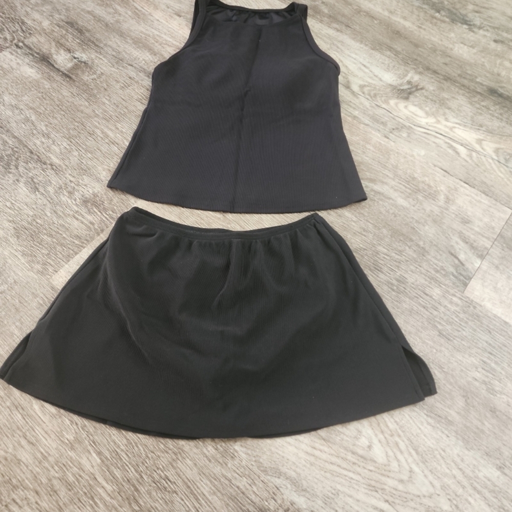 Lands' End Women's Black Athletic Set
